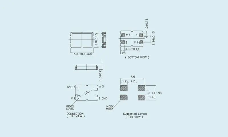 水晶振動子 SMD 7.0&times;5.0