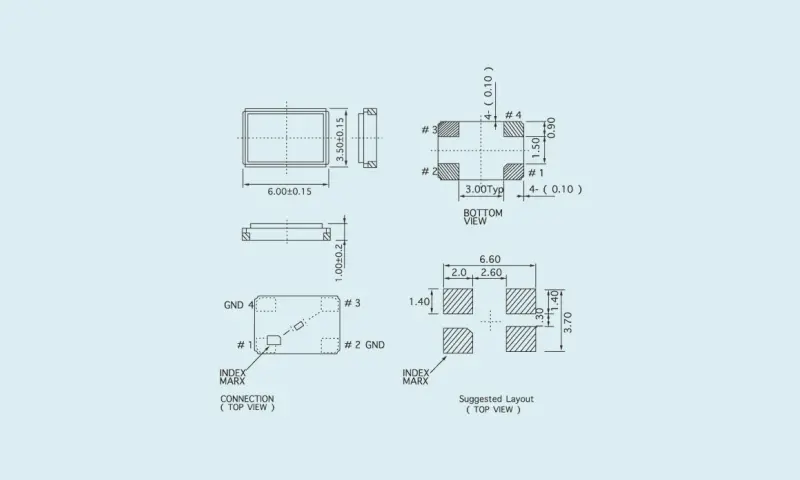 水晶振動子 SMD 5.0&times;3.2